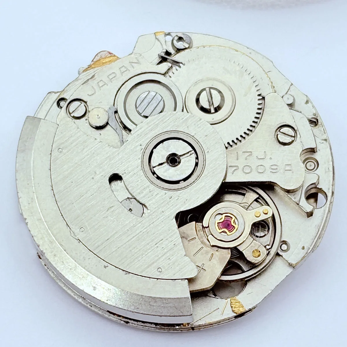 ملحق الساعة 7009 حركة قديمة، مغسول بالزيت، 70% جديد للاستخدام العادي، 7009 حركة أصلية