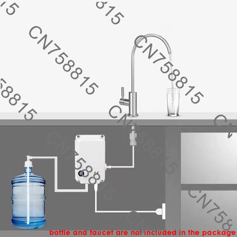 

Water bottle pump, single-pump supply pump with only two inlets 20-foot piped 110/220V water vessel supply pump