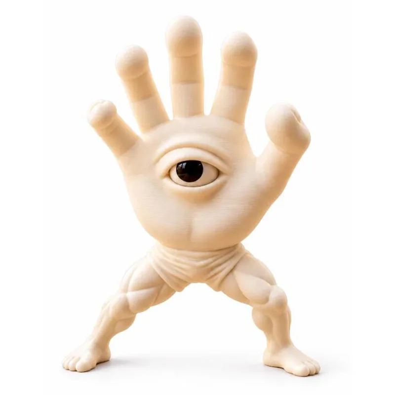 Novelty 3D Printed Hand Eye Monster Kung Fu Fantasy Sculptures And Statues Funny Weird Stuff Home Office Desktop Decor