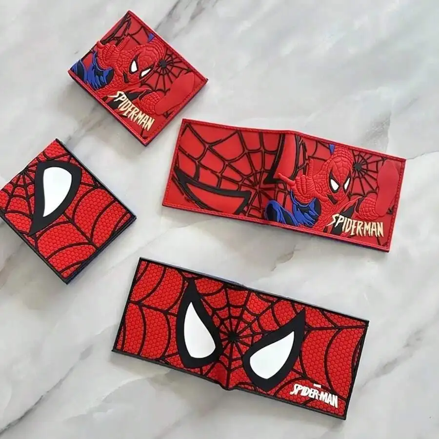 Mesuca Wallet Card Holder Cartoon Spider Pattern Street Style Men Women Fashion Accessory Holiday Gift