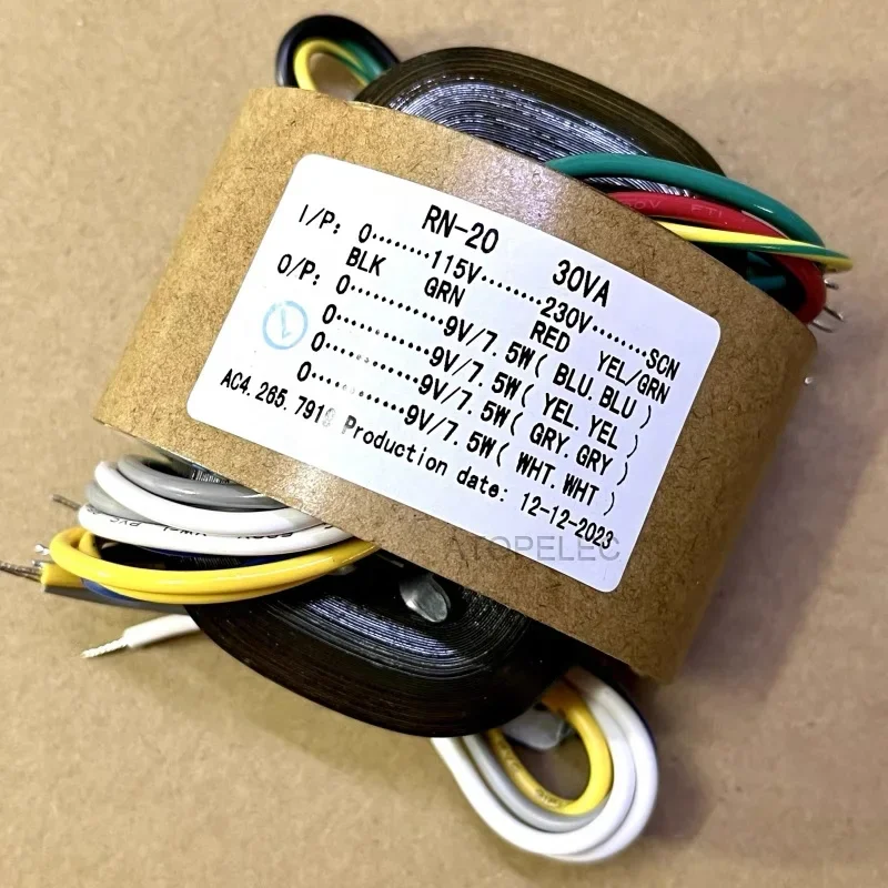 115V 230V 30W R-Core Transformer 4x 9V for Hi-Fi Audio Amplifier R Core