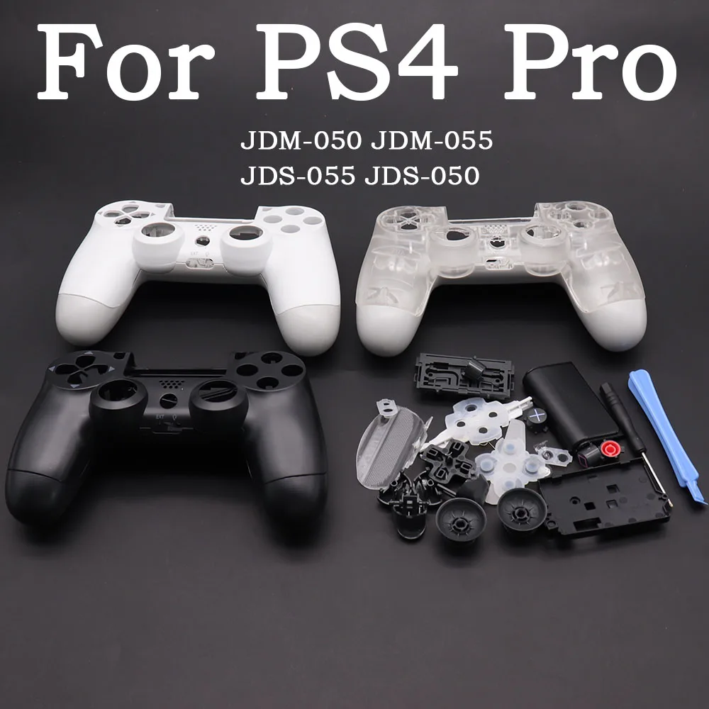 For PS4 Pro JDM-050 JDM-055 Transparent Hard Plastic Control