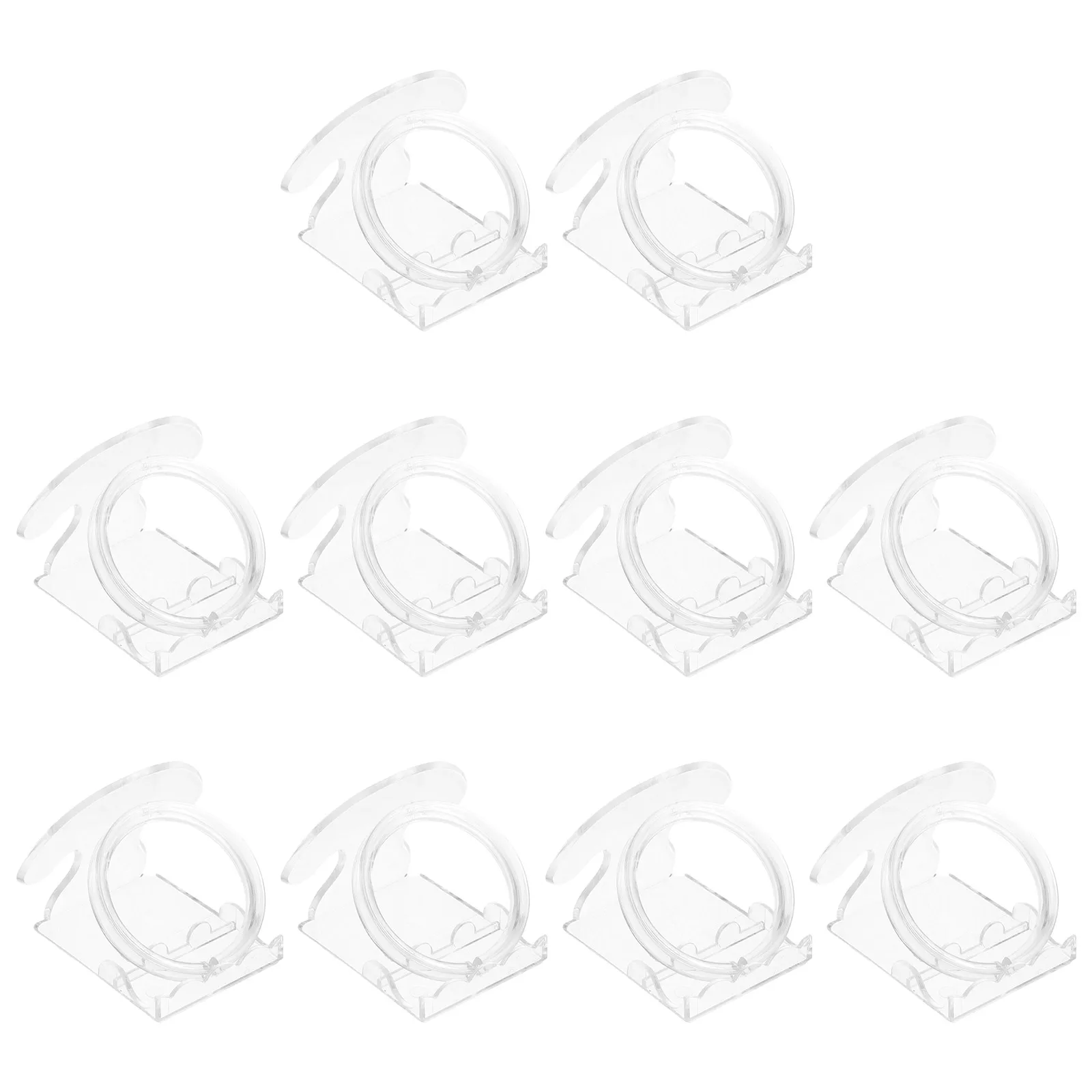 10 مجموعات من حامل عرض الأساور، رف تخزين، حامل سطح المكتب، منظم المجوهرات، حاوية معصم شفافة قابلة للطي، قوية وسهلة