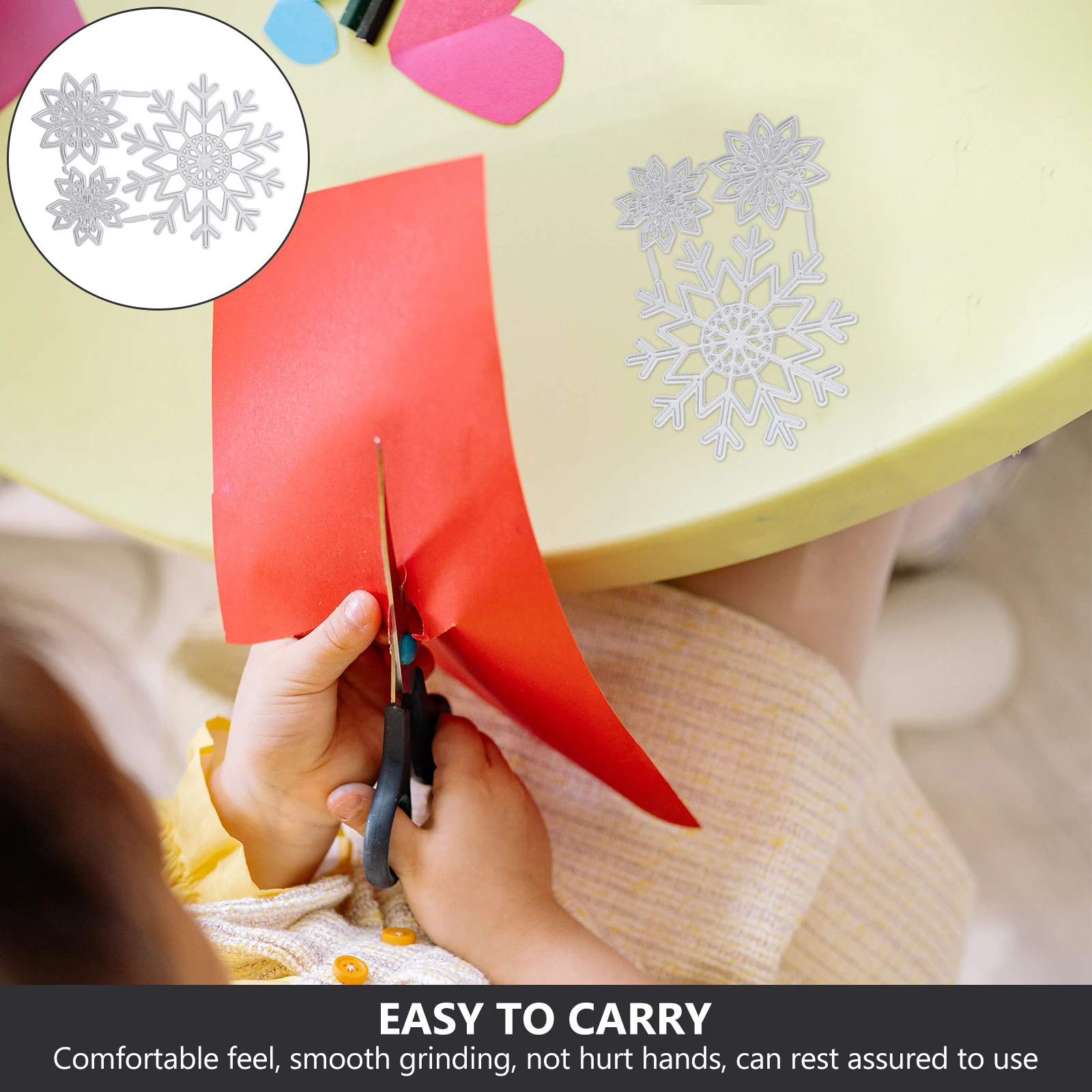 

3 Pcs Snowflake Knife Template Embossing Dies Diy Scrapbook Metal for Craft Cuts