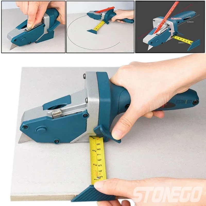

STONEGO Plasterboard Cutter Scriber Board Plaster Edger Drywall Auto Cutting Artifact Cutter Home Woodworking Scale Hand Tools