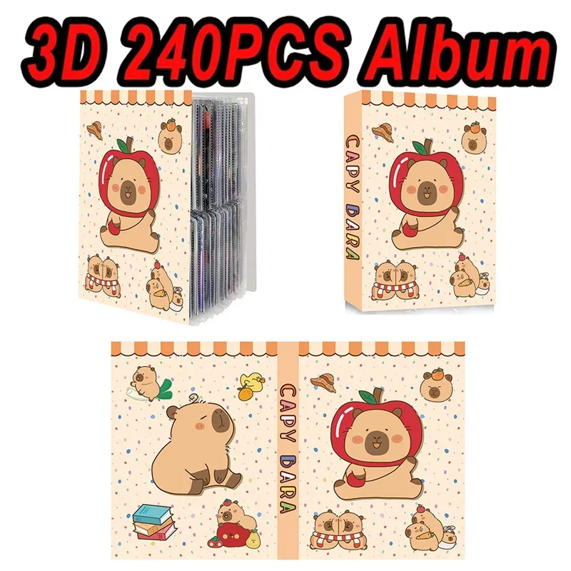 240 Stuks Originele Capibara Kaart Album Schattige Luie Stabiele Mentale Toestand Kaart Brief Map Map Notebook Game Collectie Geschenken Speelgoed