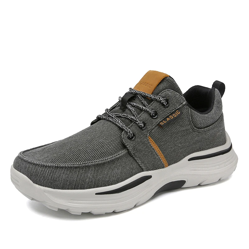 Men's Casual Shoes Denim Canvas Shoes Breathable Men Summer Vulcanized Shoes Slip Wear Thick Soled Dad Shoes Platform Sneakers