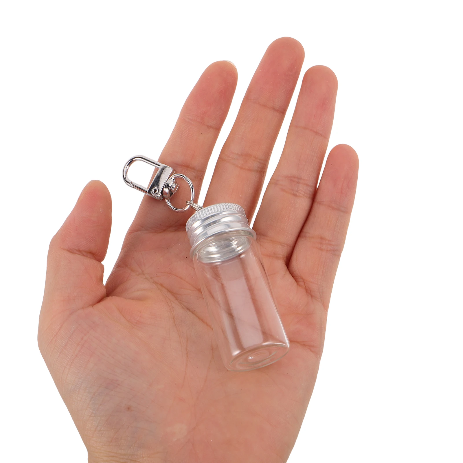 

10Pcs Wishing Glass Bottle Charms Mini Clear Vials with Lids Small Glass Jars for DIY Wedding Favors Travel Decoration Gift