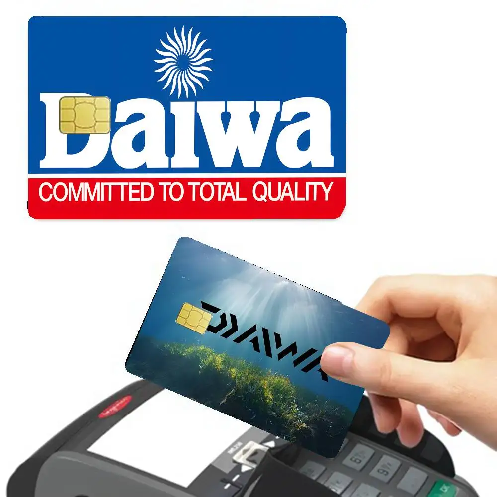 Daiwa Fishing Logo Credit Card Skin Stickers for VISA Bank Card Transportation Card Waterproof Sticker Anti-scratch Women Gift