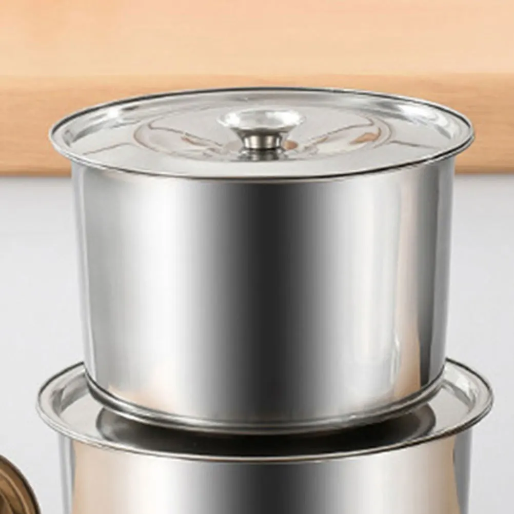 

Oil Cylinder Cover 14Cm Stainless Steel Universal Lid For Seasoning Pot Reusable Metal Pot Lid Spill Proof Replacement