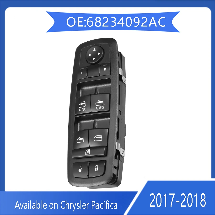 For Dodge Chrysler Pacific Glass lifter switch 68234092AC Power window control master switch button 2017-2018 Auto accessories