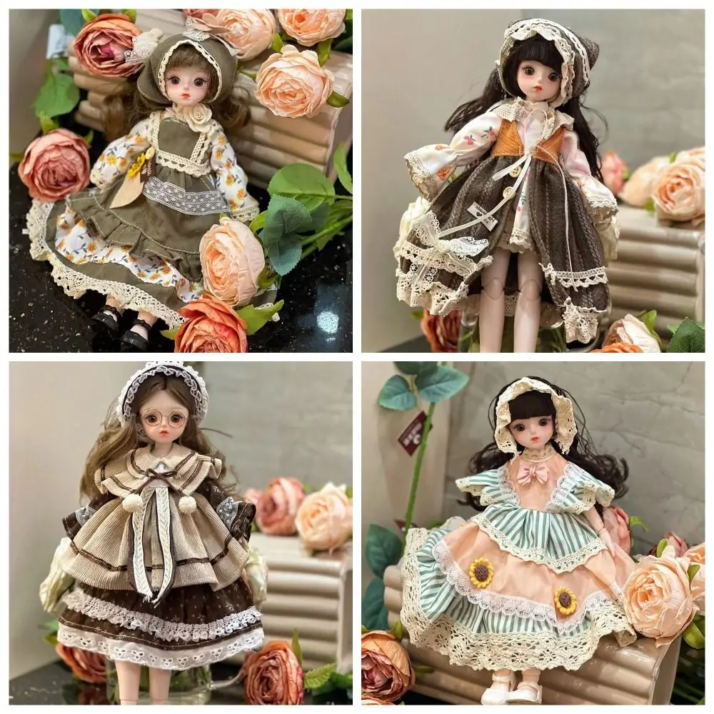 1/6 SD 30cm Bjd Doll with Clothes Attractive Eyes Long Hair Princess Dress Up BJD Dolls Ball Jointed Anime