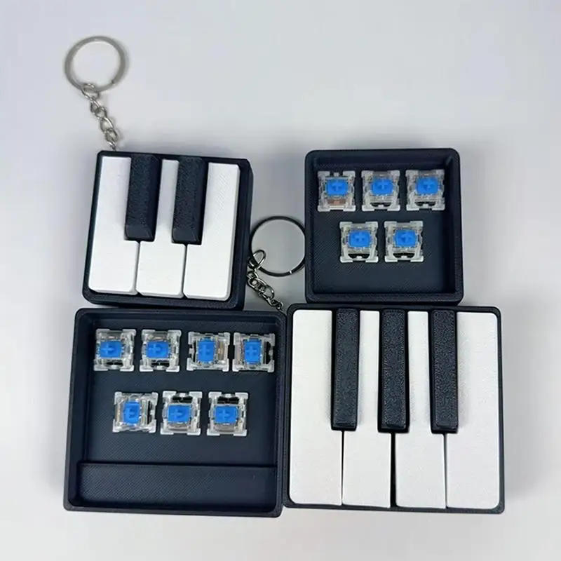 3D-gedrucktes PLA-Klaviertasten-Clicker-Fidget-Spielzeug, Druckknopf zur Fingerentspannung, Stressabbau-Fidget-Geschenk – Detail 8