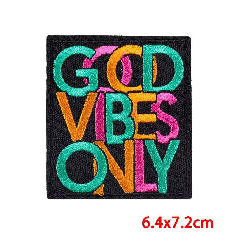Brief Patches Eisen auf Verkehrs zeichen Band Letras Parches Bordados Stickerei für Kleidung Jacken Mochila Thermo collant Nähen Designer – Detail 7
