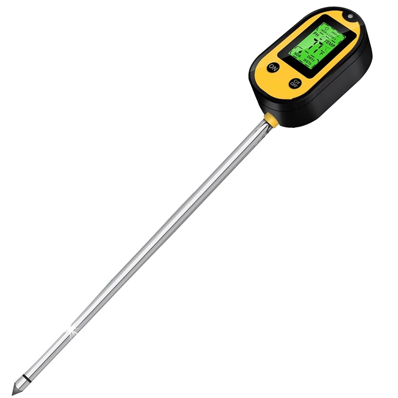 

5-In-1 Soil Moisture Meter, Environment Illumination/Sunlight Intensity, Soil Temperature Value, Soil Moisture Content Durable