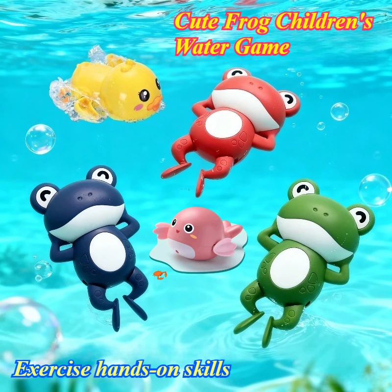 Juguetes de baño para bebé, juguetes de baño para nadar, ranas bonitas, juegos acuáticos para bebé, interacción entre padres e hijos, capacidad práctica, juguetes de piscina para niños
