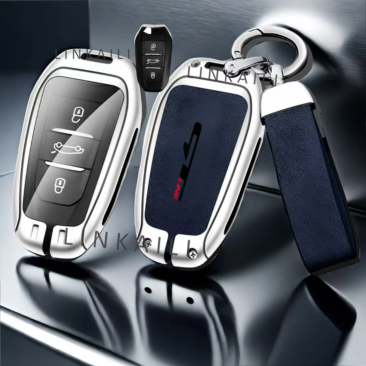 سيارة سبائك الزنك مفتاح حقيبة لبيجو GTLine 207 307 407 208 308 408 508 2008 3008 4008 5008 RCZ سيارة مفتاح سلسلة مفتاح معدني قذيفة
