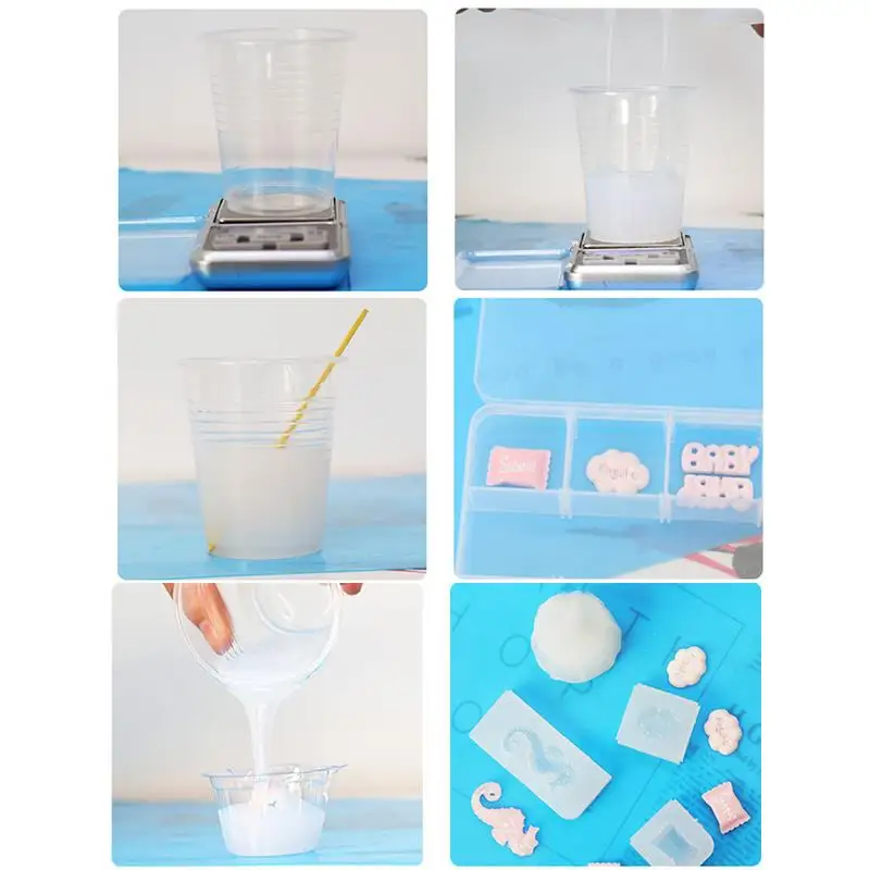 200g-1000g DIY Silicone Mold Making AB 1:1 Liquid Rubber Silicona Liquida Para Mold Fast Curing Mold Making Silicone Kit Cured