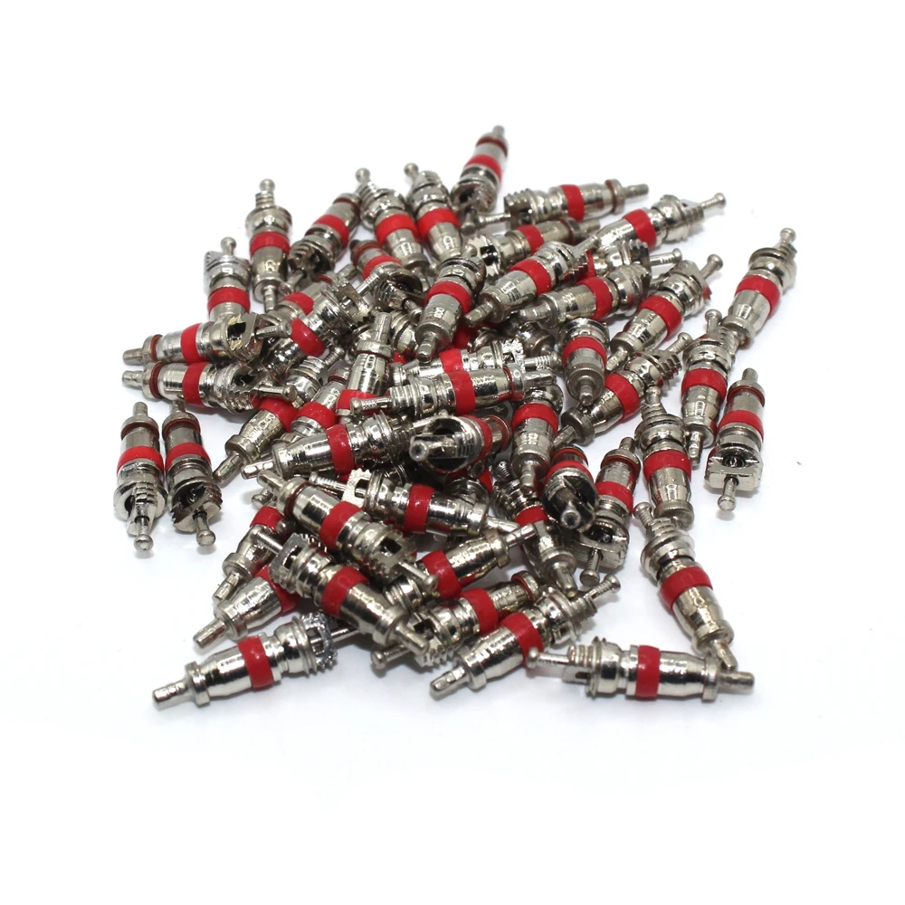 100pcs, Schrader Valve Core for Auto A/C Air Conditioning / Bike Bicycle Tire / HVAC Replacement