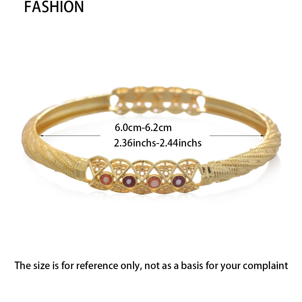 6Pcs/lot Afraic Dubai Gold Color Bangles For Women African Bride Bracelet Middle East  Ramadan  Arab  Jewelry Gifts