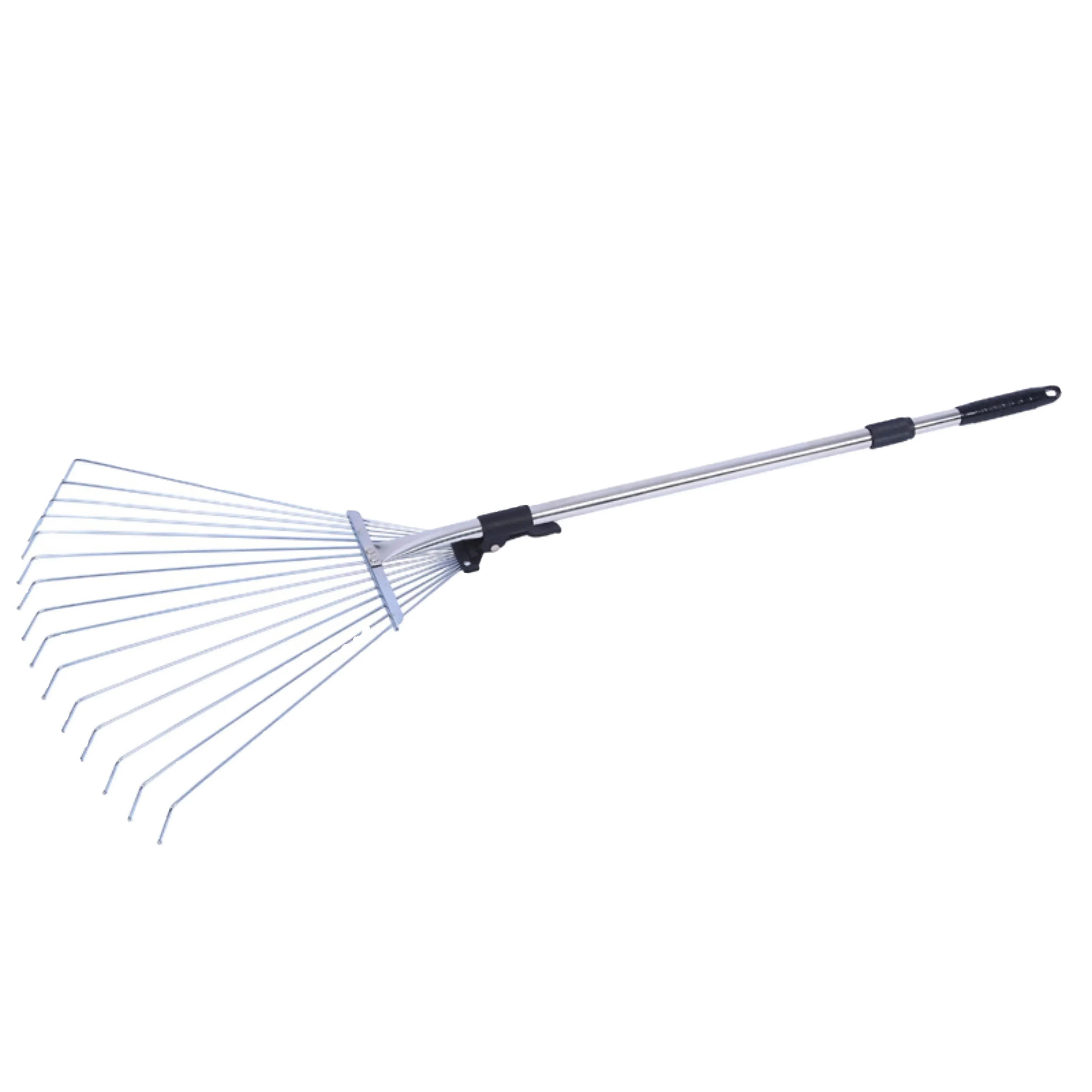 

Extentool Whosale Stainless Steel Deciduous Leaves Rake Long Handle Garden Tools For Grass