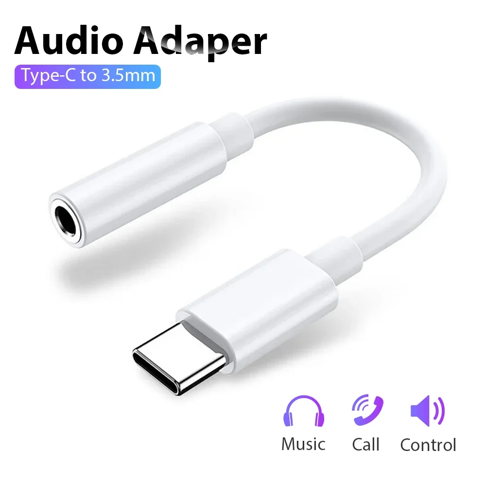 

USB Type C To 3.5mm Jack Audio Aux Cable Headphone Adapter For Apple Xiaomi Huawei Oppo Redmi Android Audio Adapter Converter