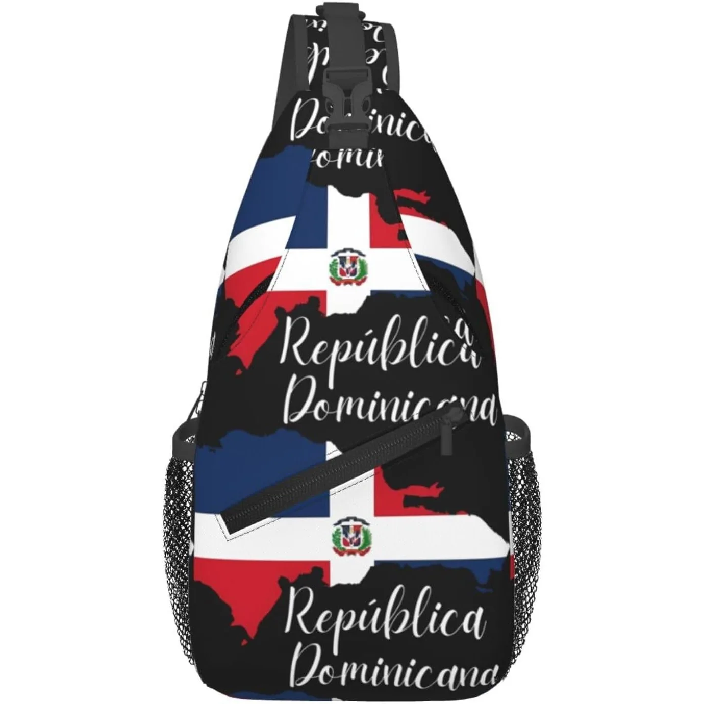 

Dominican Republic Map Flag Sling Bag Casual Crossbody Bag Sports Shoulder Backpack Travel Chest Pack Cycling Cross Bags