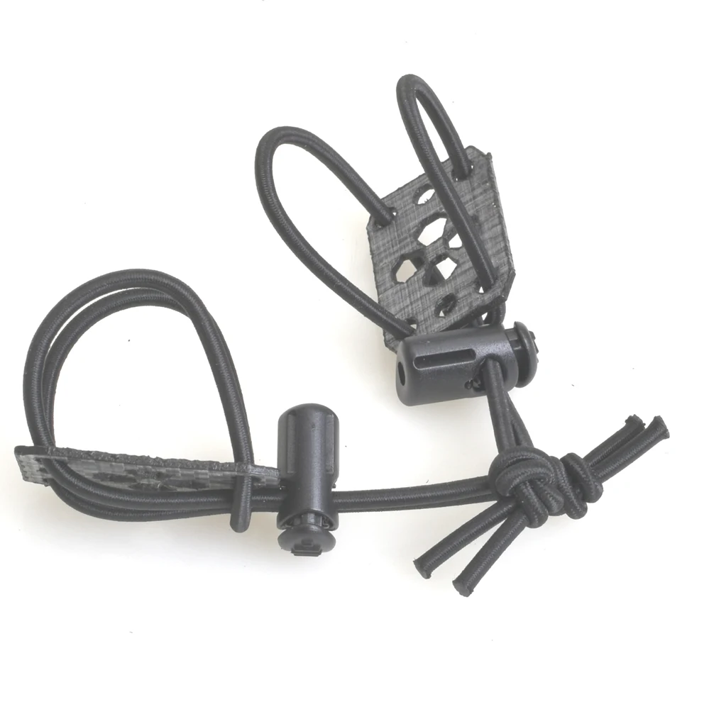 2PCS Tactical Communication PTT Fixed Plate Holder Imported Teg-Ris Elastic Rope Fixed Buckle