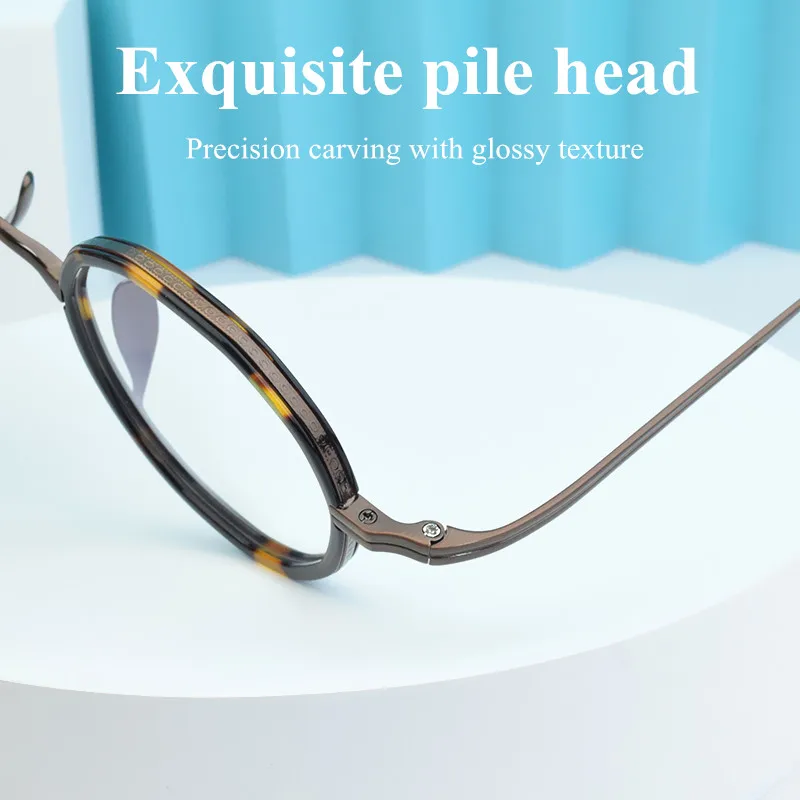 TAG Hezekiah Glasses Frame Men Retro Designer Titanium Eyeglasses KMN80871 Vintage Luxury Brand Fashion Eyewear Women spectacle