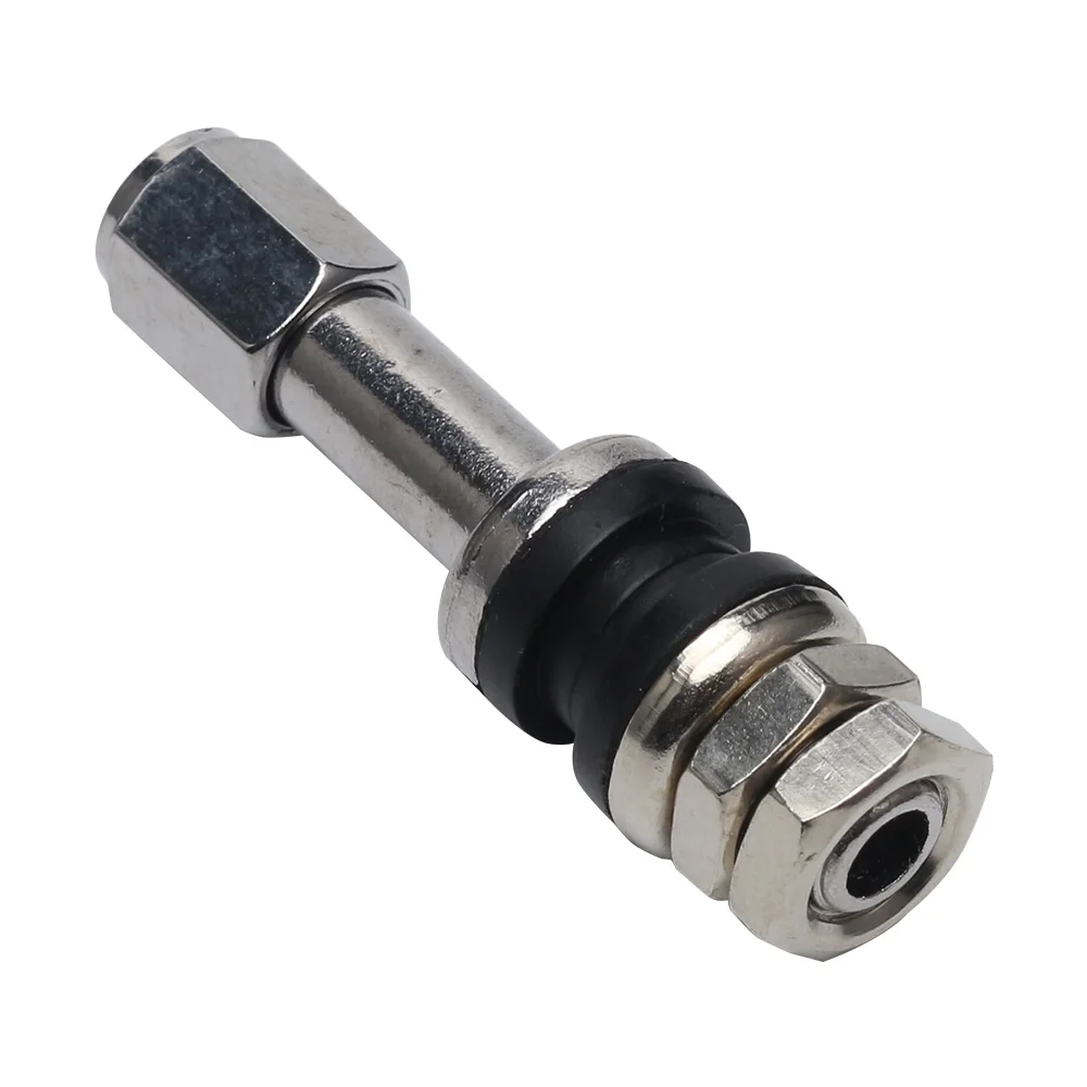 TR48E 50.3mm Metal Motorcycles Cars Bicycles Bolt-in Tubeless Wheel Tire Valve Stem with Dust Cap Cover for Scooter Tools