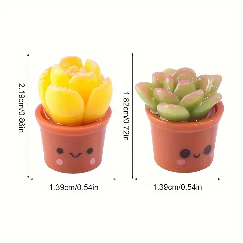 16 colorful miniature succulent ornaments suitable for micro-landscapes, desktops, cars, mobile phones, DIY projects, and more.