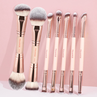 MAANGE 7pcs Makeup Brushes Double-ended Premium Synthetic Foundation Powder Concealers Eye Shadows Brushes Set for Beginner