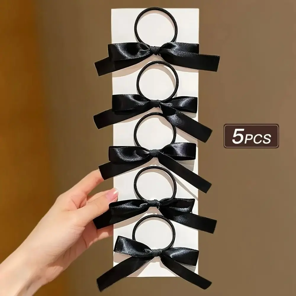 5 قطع من ربطات الشعر الأنيقة والمطاطة وأغطية الرأس غير الرسمية للفتيات #4