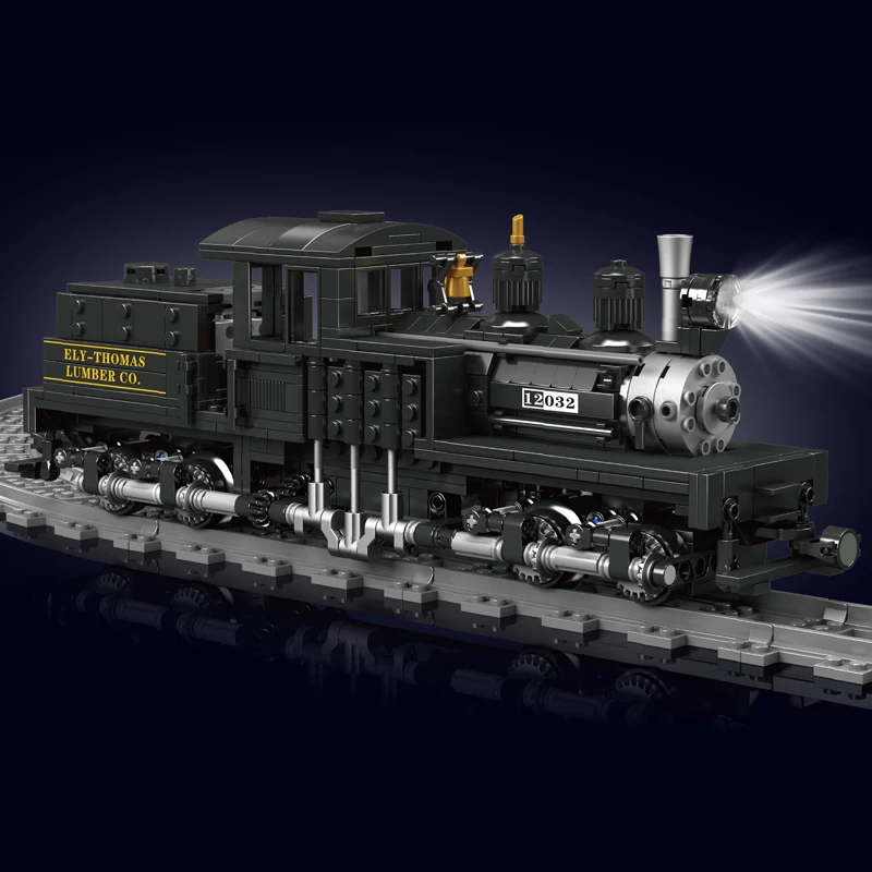 Mold King 12032 Technische Treinspeelgoed De RC Shay-Type Stoomlocomotief Bouwsteen Assemblage Auto Baksteen Kinderen Kerstcadeau