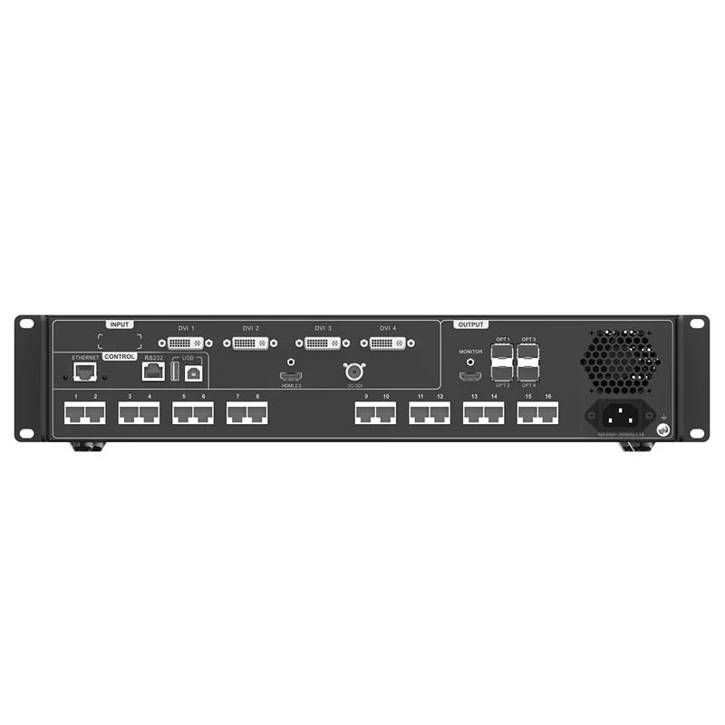 V16=V1260 Novastar Best Price 2-in-1 LED Controller LED Video Processor 16 ports 10.4 million Chinese menu