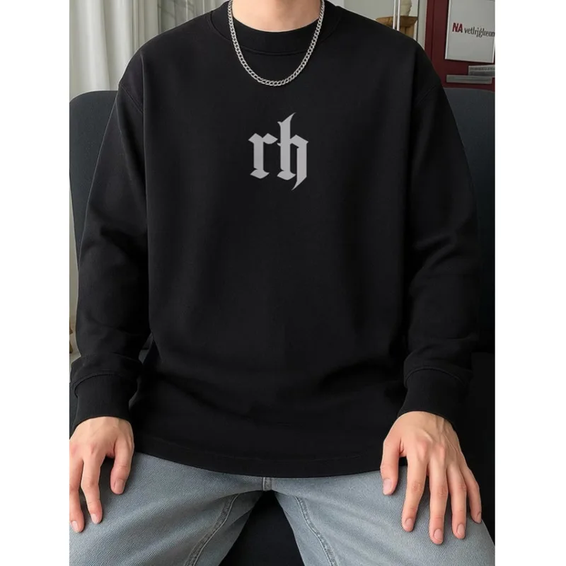 

ZAZOMDE High Street модная мужская хлопковая футболка с длинным рукавом из дышащей мягкой ткани, базовая футболка, уличная одежда, современный простой стильный топ