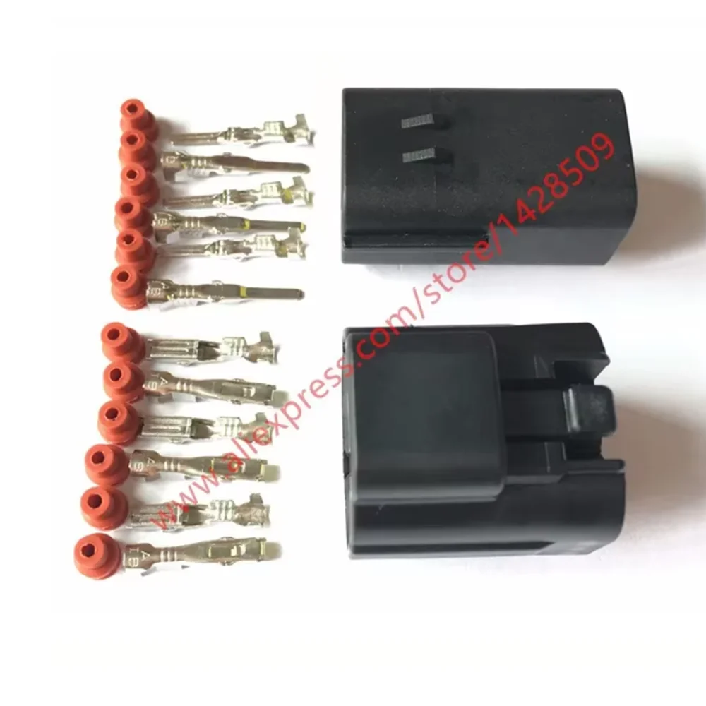 1 Set 6 Pin 174264-2 174262-2 Female And Male Way Waterproof Wire Connector Plug Car Auto Sealed Car Truck Denso Connectors