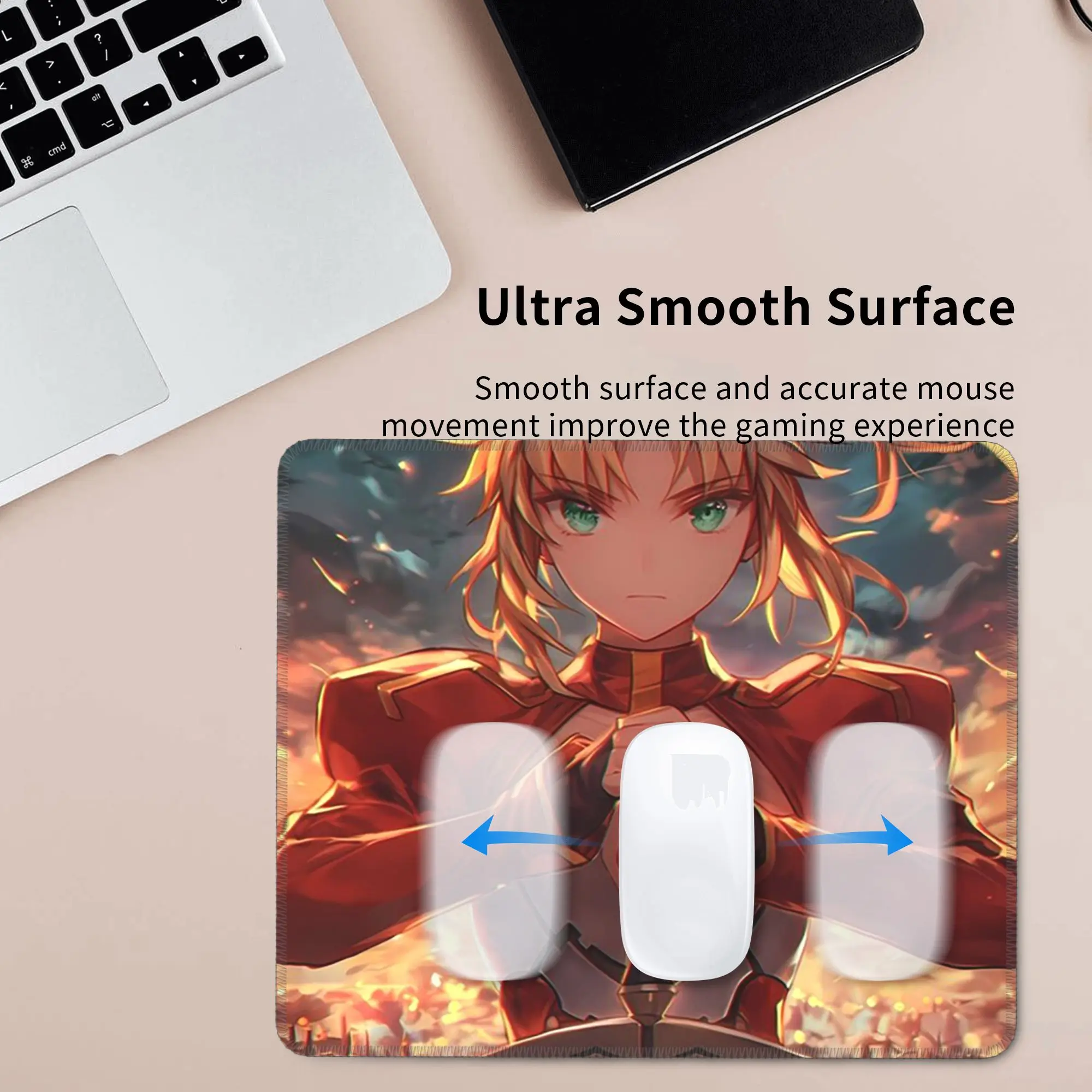 Fate Grand Order Saber Anime Mouse Pad Computer Keyboard Mouse Mat Gaming PC Laptop Desk Mat Office Table Mats