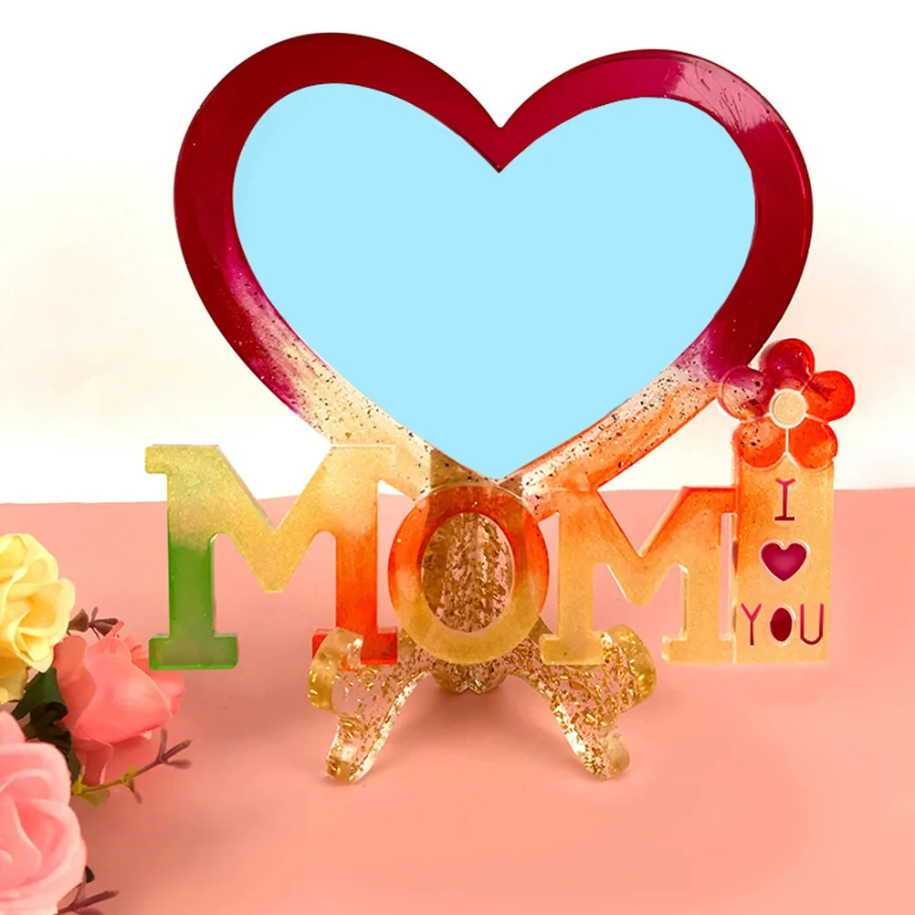 

1Set Mother's Day Photo Frame Mold DIY Craft Adornment Mould Resin Pigments Glitter Sequins Home Layout Unique Exquisite