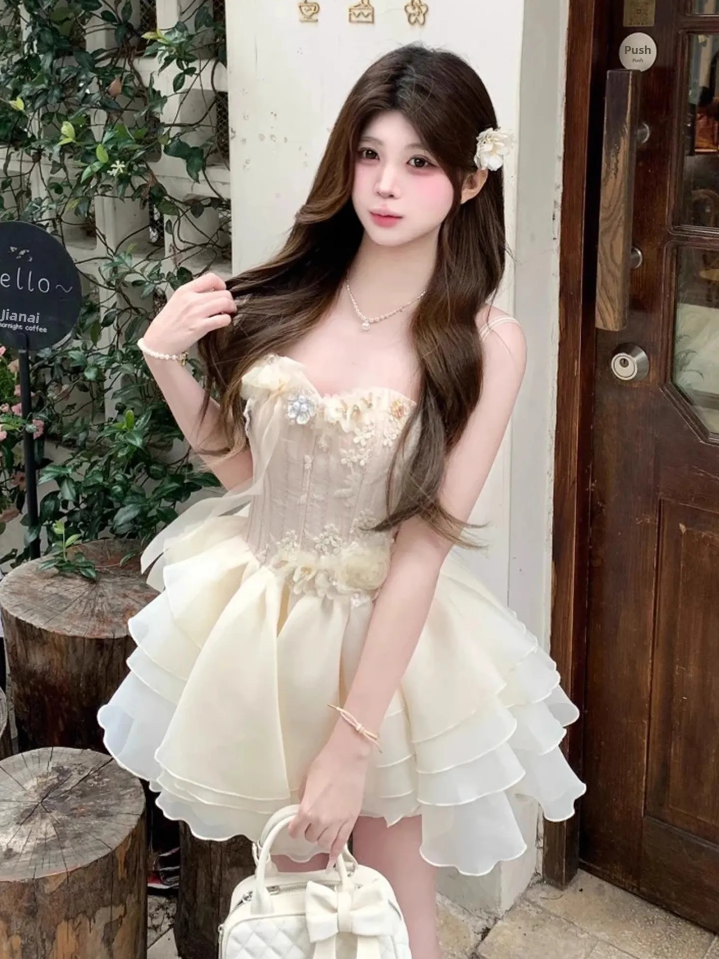 

Ballet Sle Off-oulder Tulle Birthday Dr ort Skirt Ball Gown Sweet Waist Cinched Adult Par Performance Casual Dr