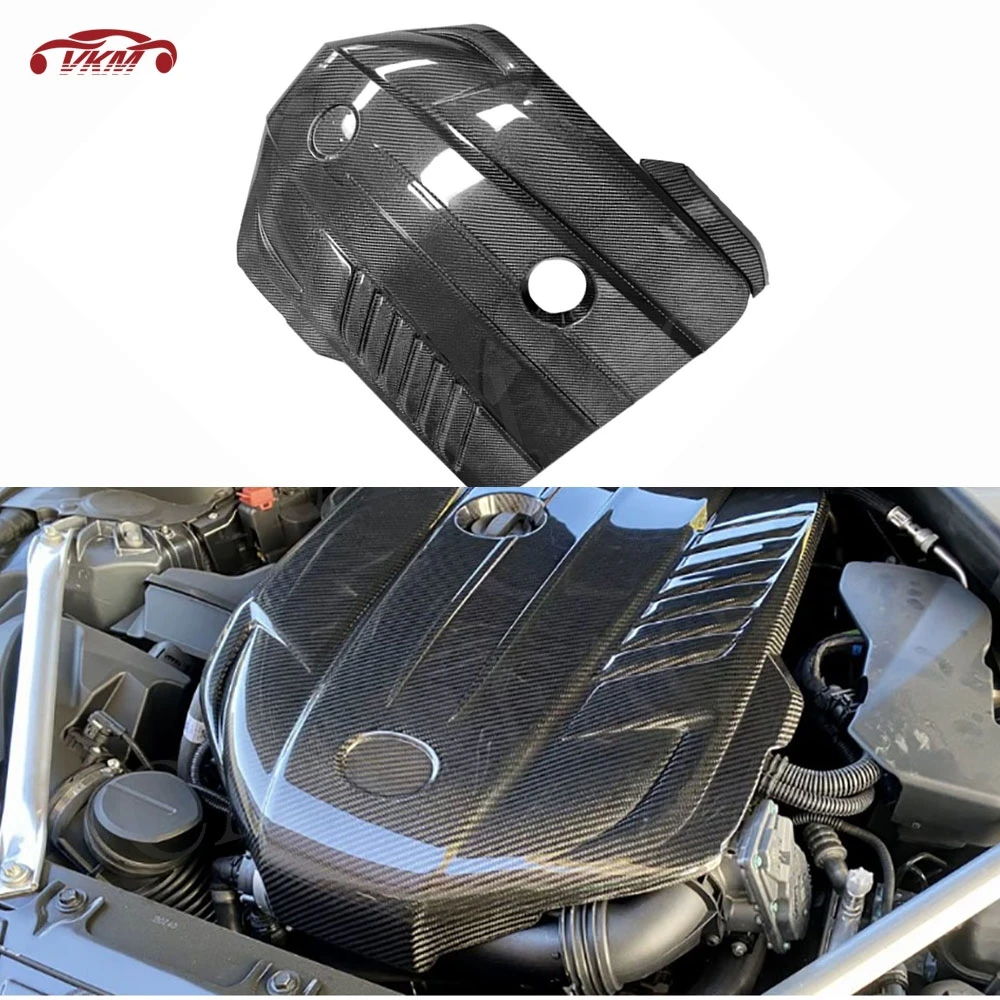 Dry Carbon Fiber Car Engine Hood Bonnet Cover Cap for Toyota Supra A90 2019+ Inner Engine Hood Cover Trim Body Kits FRP