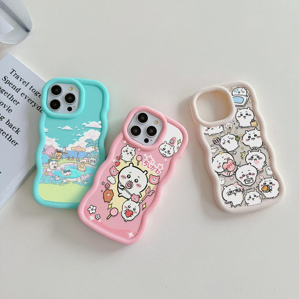 New Japan Cartoon Cute Chiikawas Phone Case For Xiaomi Redmi Note 8 9S 10 10S 11 12 13 Pro Plus 4G 5G Candy Color Soft TPU Cover