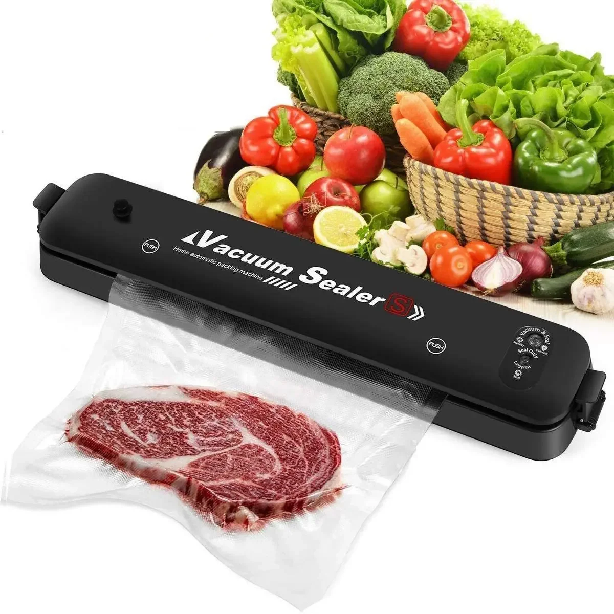 

Automatic Food Vacuum Sealer Packaging Machine Home Kitchen Commercial Vacuum Food Sealing Film Sealer Vacuum Packer 110V/220V