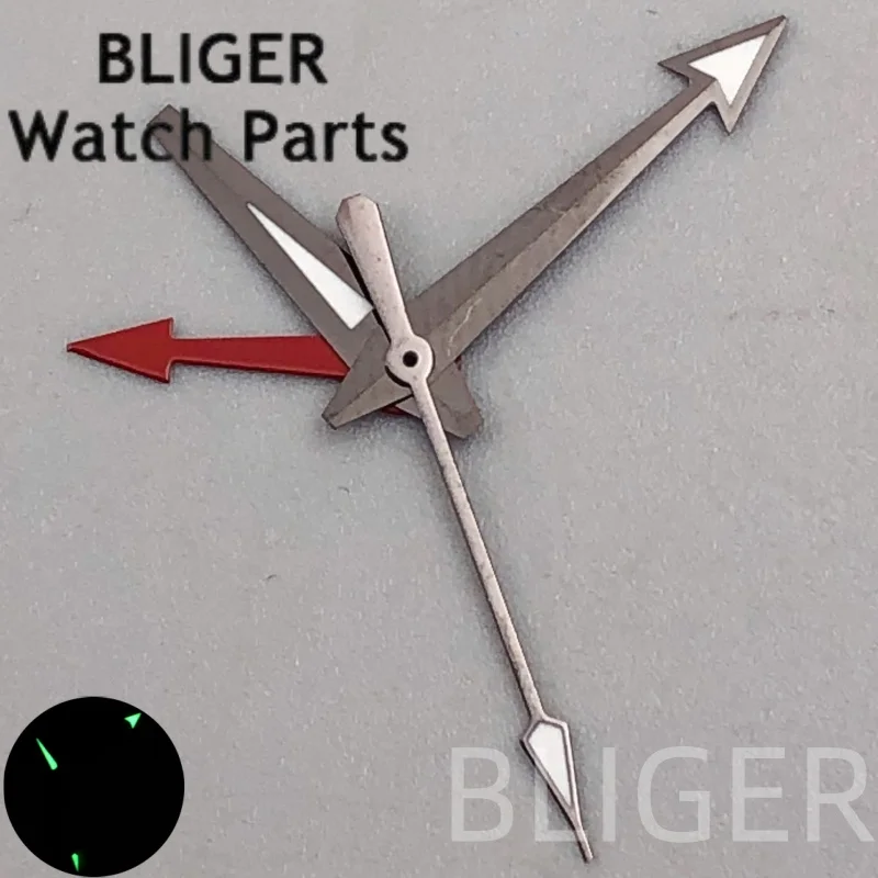 ساعة يد جديدة من BLIGER باللون الفضي/الذهبي الوردي/الذهبي/الأسود بتوقيت جرينتش بأربعة أيدي لملحقات الساعة المتوافقة مع الآلية اليابانية NH34