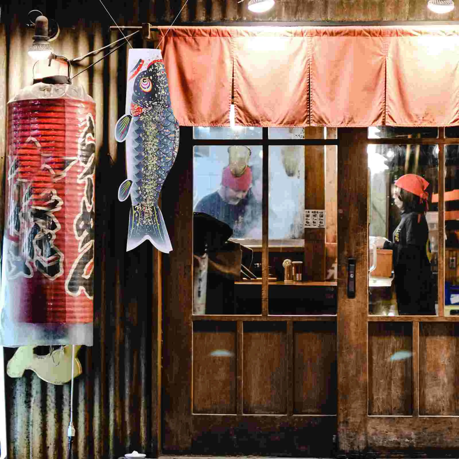 Carpa Streamer Bandiera esterna Pesce giapponese Calzini a vento Banner Appeso Decor Calzini a vento in raso resistenti