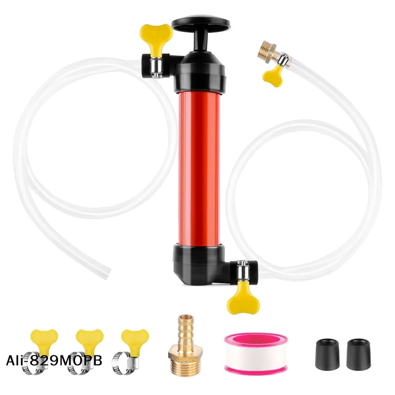 

【P】RV Антифриз Сифон Ручной насос Насос для перекачки жидкости с двумя 1-метровыми прозрачными шлангами из ПВХ для бензинового масла и жидкостей