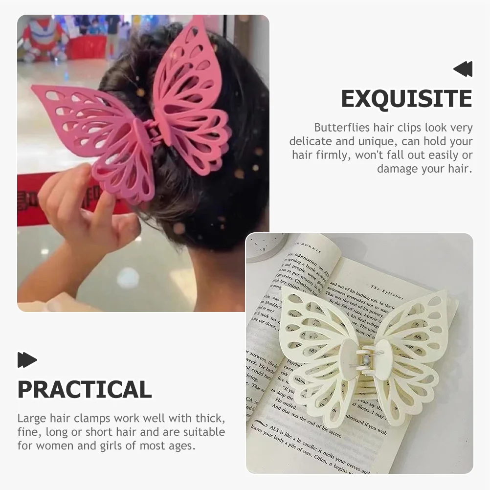 

3Pcs Hairpin Clips Women Girls Long Hair Accessories Butterflies Clamps Baby Jaw Barrettes Hair Claws Styling Tools