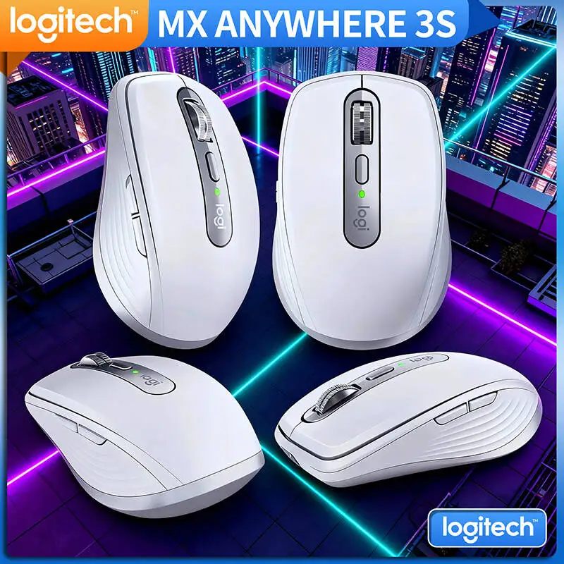 

Компактная мышь Logitech MX Anywhere 3S, эргономичный дизайн, перезаряжаемая, с быстрым прокруткой для портативных ПК Mac