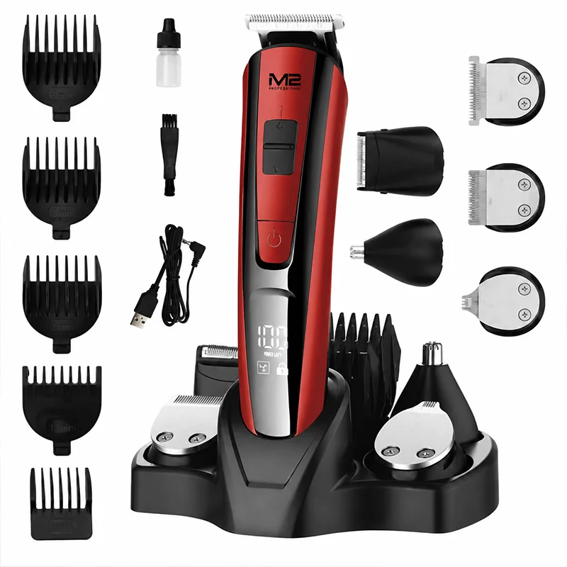 MY2-TEC Barttrimmer, Haartrimmer, professioneller Haartrimmer für Herren, Barttrimmer, Haartrimmer, Körperhaartrimmer, Nasenhaartrimmer, Präzisionstrimmer, T-Klingen-Trimmer, Rasierer, wasserdicht, 12
