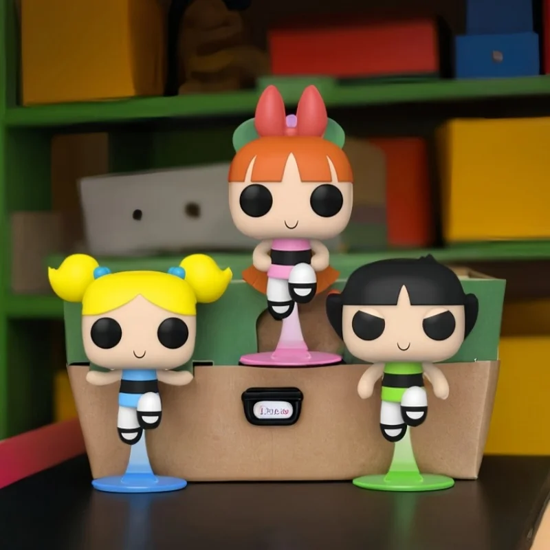 Funko Pop The Powerpuff Girls Figures Blossom Bubbles Buttercup 1080 1081 1082 شخصية من الفينيل قابلة للجمع نموذج محدود ألعاب هدايا